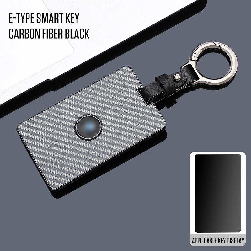 ABS Carbon Style Car Key Case Cover Fob Keychain for BMW 7 Series X7 I7 IX 740LI Alcantara Remote Protection Shell Skin Holder