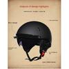 Motorcycle Helmet Retro German Classic Moto Helmet Casco Moto Half Helmet DOT Certification Capacete De Moto With HD Visors