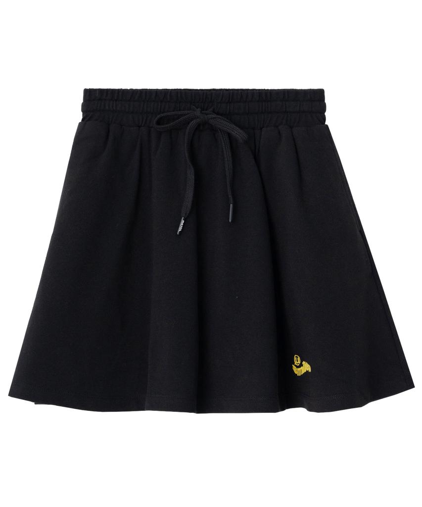 Mayol Smile Logo Pique Skirt_Black