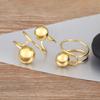 Nidin Classic New Design Spherical Multilayer Open Rings Adjustable For Female Male Hip-Hop Style Finger Jewelry Gift Wholesale