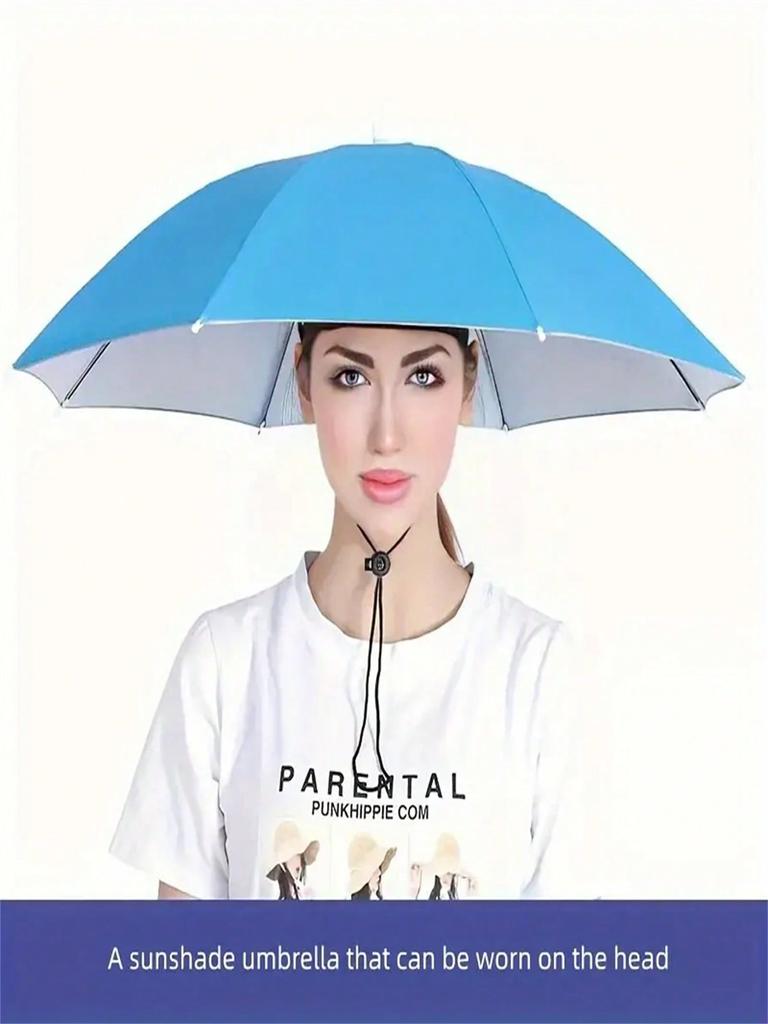 1Pc Lightweight Hat Umbrella, Outdoor Rain and Dew Umbrella, Fishing Umbrella, Elastic Hat Umbrella, Rain Hat, Sun Hat, Outdoor