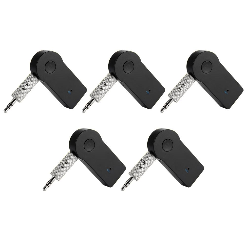 

5 шт. 3,5 мм Jack AUX Беспроводной Bluetooth-совместимый 3.0 Адаптер для громкой связи Приемник-передатчик для автомобильной аудиосистемы Стерео Музыки для Автомобиля