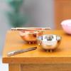 1:12 Dollhouse Miniature Metal Chopsticks & Bowls - Mini Food Toys & OB11 Scene Accessories