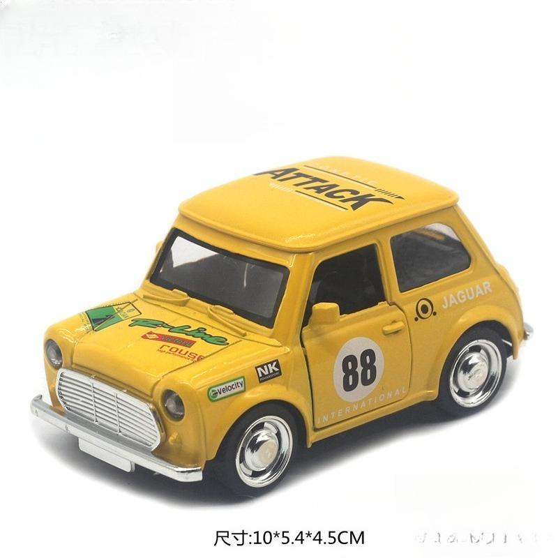 1:36 Alloy Mini Q Version Model Painting, Pull Back Door Alloy Car Model Cake Ornament, Cross-border Hot Sale