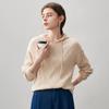 Women's Hooded Cable Knit Cashmere Sweater