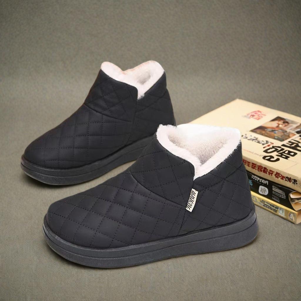 Popular short boots women's winter velvet thickened Northeast warm cotton shoes Korean version versatile thick-soled women's shoes short cott