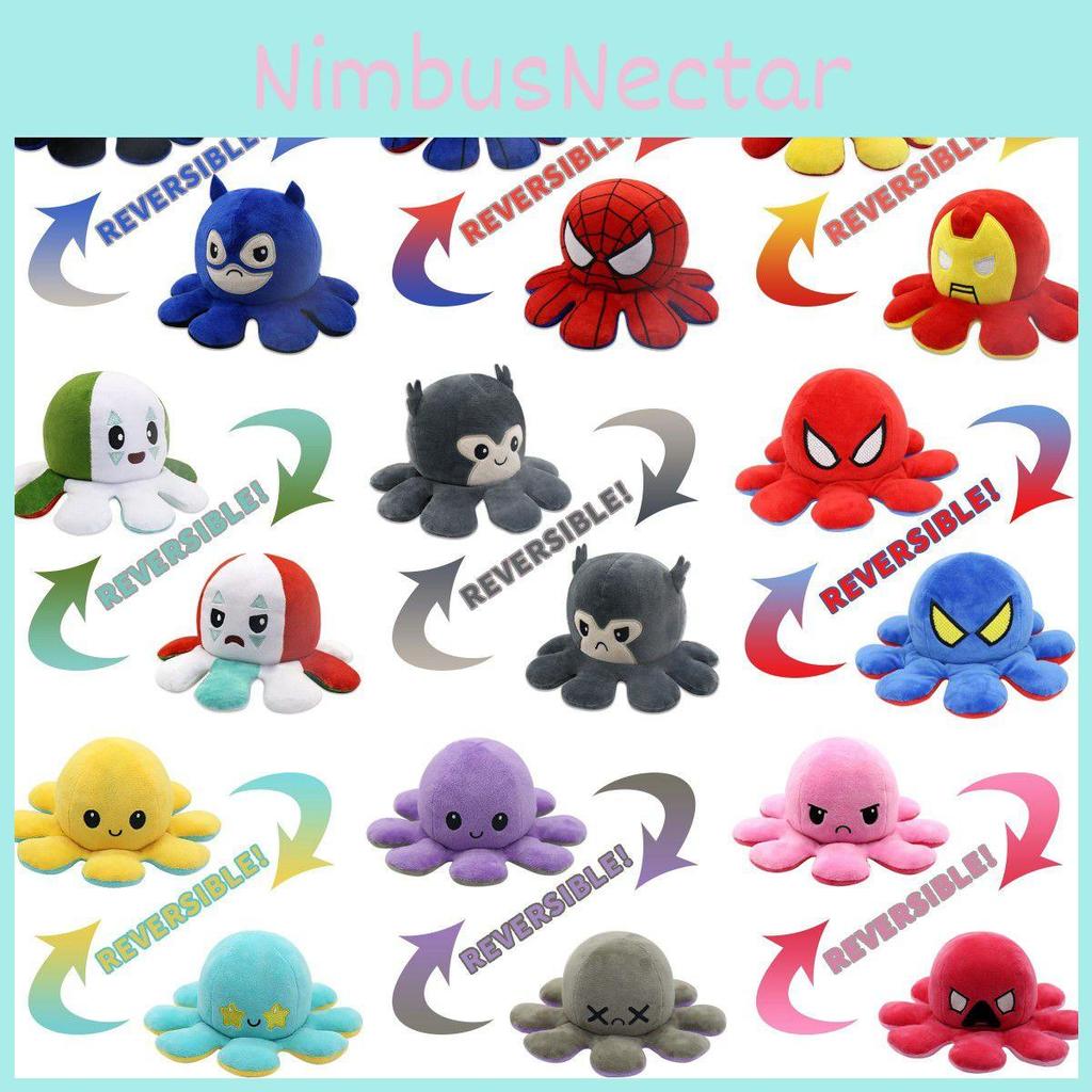Adorable Spiderman Reversible Octopus Plush Toy With Soft And Lifelike Features For Kids