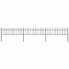VidaXL Garden Fence with Spear Top Steel 537 X 60 Cm Black 277595