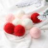 5cm Woolen Ball Christmas Tree Pendant Red Pink White Xmas Drop Ornaments Christmas Decoration For Home 2025 Christmas