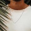 Luxury Snake Bone Chain Necklace: Square Pendant Clavicle Chain in Stainless Steel