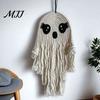 Handmade Cotton Rope Ornament Ghost Hanging for Halloween, Indoor Outdoor Unique Halloween Gift Friends Pendent Front Door Window Wall Yard