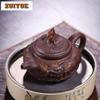 180ml Yixing Lila Ton Teekannen Handgefertigt Glücksbringer-Tierkanne Rohmaterial Lila Ton Teekocher Kanne Mit Sieb Zisha Teegeschirr