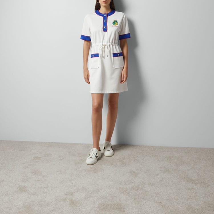 Gucci SS24 Short Sleeved Dress Women's White 774213-XJGD8-9799