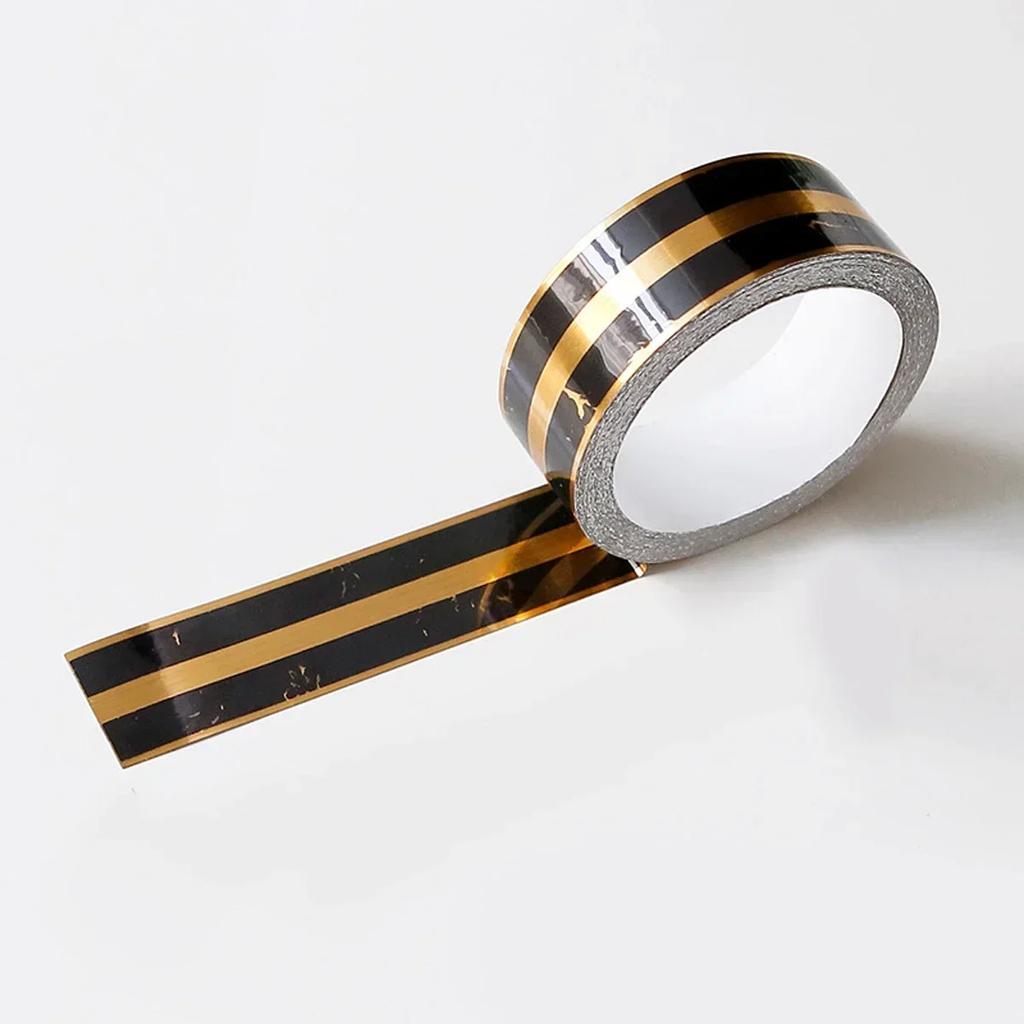 5M Joint Strip Tape Decorative Tile Gap Self-adhesive Tape Floor Wall Joint Sealant Ceiling Waterproof Sealing Sticker Gold