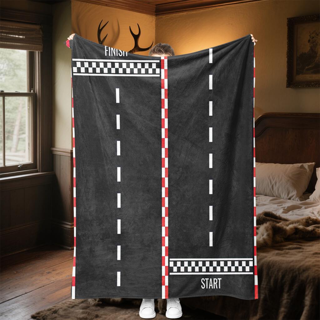 1PC racing Blanket Soft Comfortable All Seasons Suitable Sofa Office Travel Home Use Makes Great Gift
