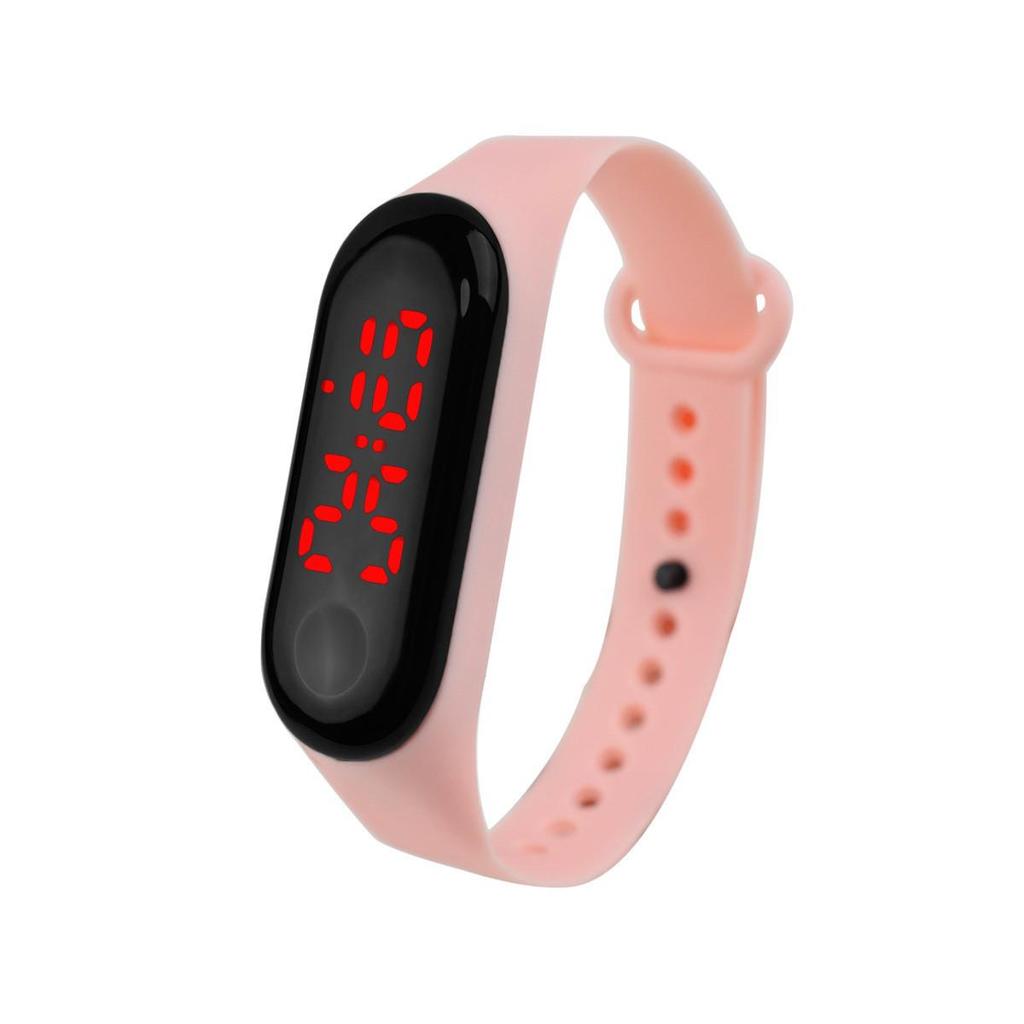 Primary School Student LED Touchscreen Waterproof Sport Watch with Red Light