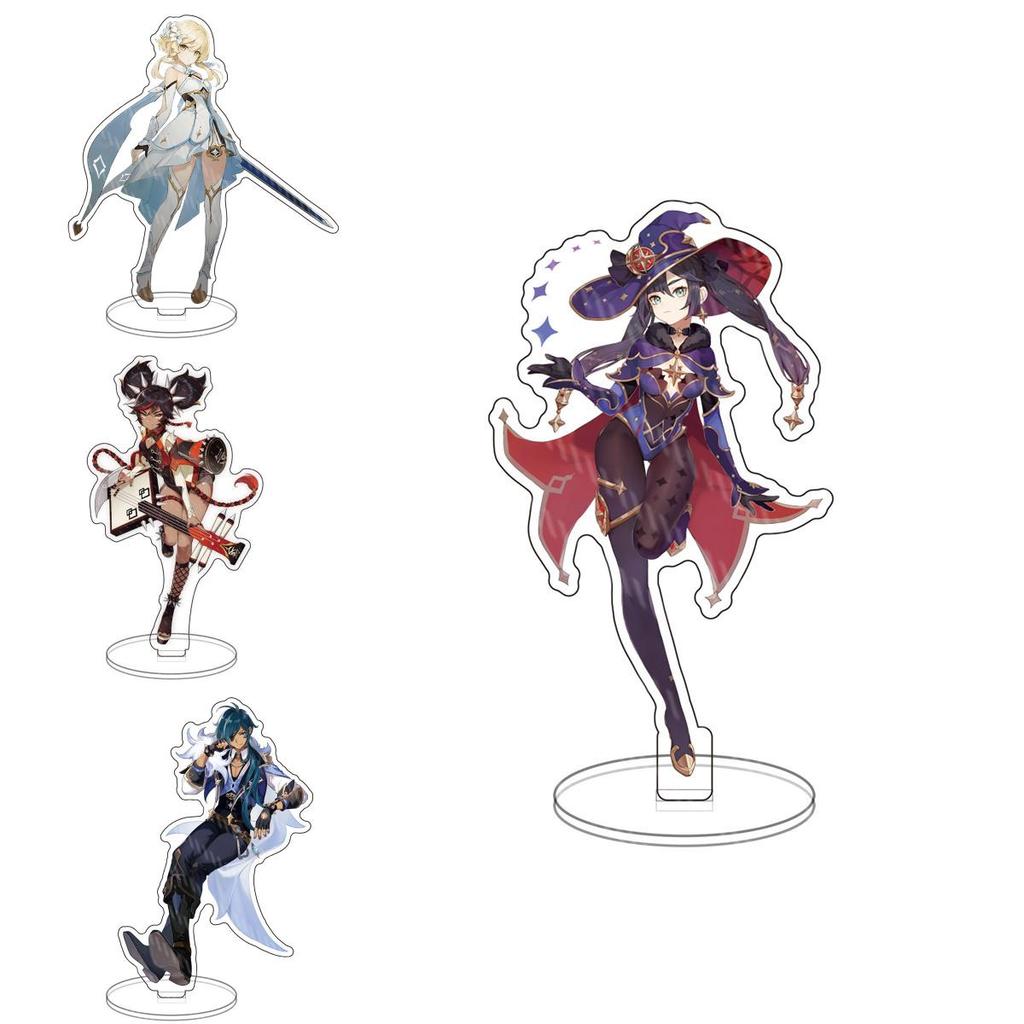 Genshin Impact Barbatos Keqing Barbara Hutao Acrylic Figure Stand Ideal For Decor