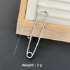 Colorfast Electroplated Safety Pin Brooch with Loop Holder for Sweaters and Pants