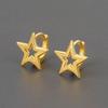 Simple and Versatile Five-pointed Star Ear Buckle Women's Personality Niche Temperament Fashion Daily Stud Earrings Design Sense Earrings