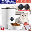 4L AC 100-240V Automatic Pet Feeder LCD Display APP Control Timing Feeding Automatic Pet Feeder Store Food Box
