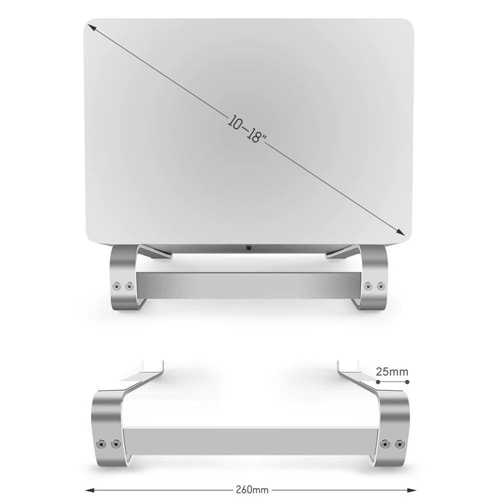 Aluminum Stand for Tablet and Laptop Up To 18" Simple S1 (Silver)