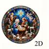 2D Flat Wooden Birth Scene Decoration, Suitable for Home Use, Fun To Hang, No Need for Batteries/electricity, Durable Outdoor