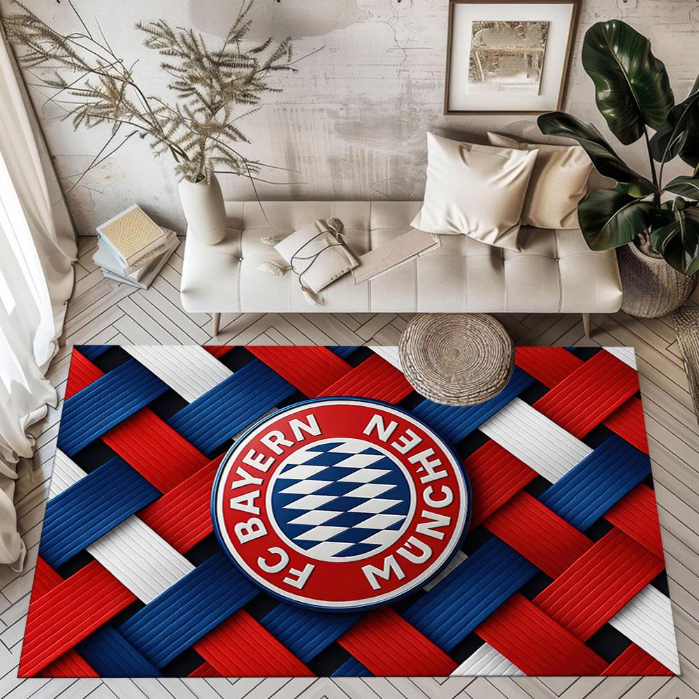 Fc Bayern München Victory Square Rugs Are a Great Choice for Living Rooms, Bedrooms, Home Décor, and As Gifts.