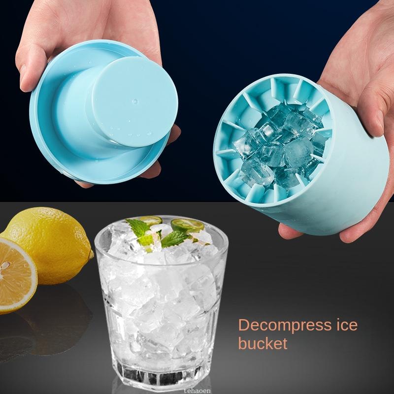 Ice Hink Cup Form Iskuber Bricka Livsmedelsklass Snabbfrysning Silikon Ismaskin Kreativ design Ishink Whisky Beer Maker