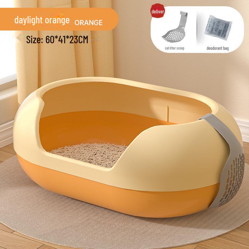 Giant Upgraded Semi-Enclosed Extra-Large Cat Litter Box Capsule