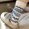 Retro Coffee Socks Ethnic Style Socks Thickened Wool Cotton Socks Stockings Winter