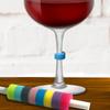 8PCS Mini Circle Silicone Wine Glass Marker Cup Identification Ring For Party