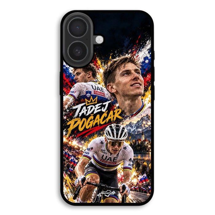 Hülle Für iPhone 18 Tadej Pogačar Radsport slowenischer Meister Maniacase schwarz