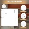 Recipe Dividers for 3 Ring Binder Set 9 3/4”×11” Black and Pre-Printed Recipe Binder Dividers Recipe Organizer Personalized Family Recipe Binder