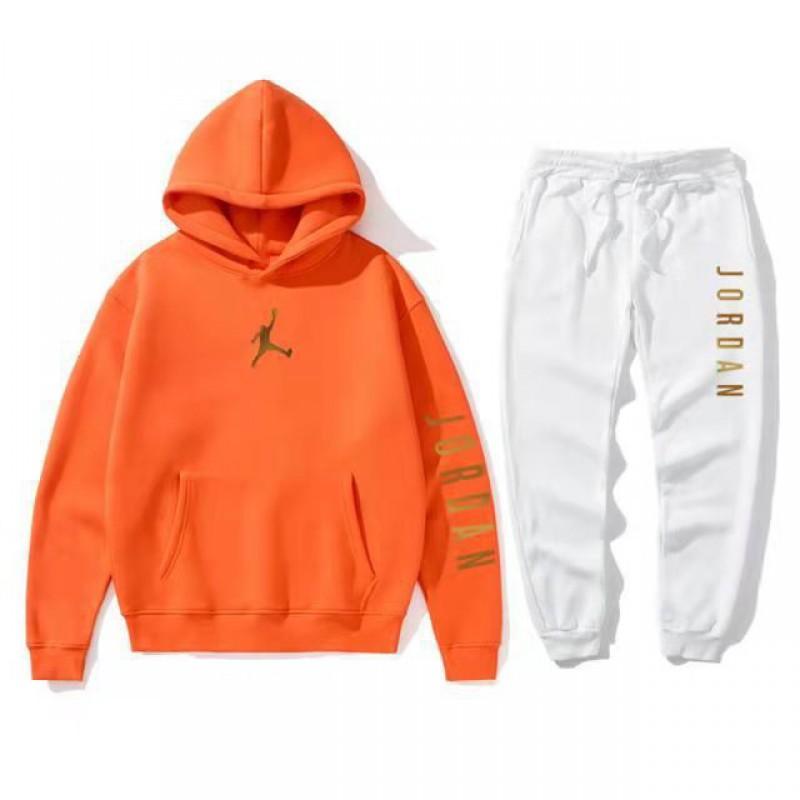 Mens Sportswear Set Hooded Fleece Sweatshirt Pants Casual Outfit Fall