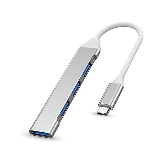 USB C Hub USB3.0 Bus Powered 4 Ports Ultra Slim Lightweight Compact USB-C Hub Compatible with Windows/Mac etc. Bus Powered Lightweight Compact