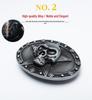 Lotte Jinsen Retro Leather Skull & Star Youth Belt, Trendy Fashion Cowhide Waistband