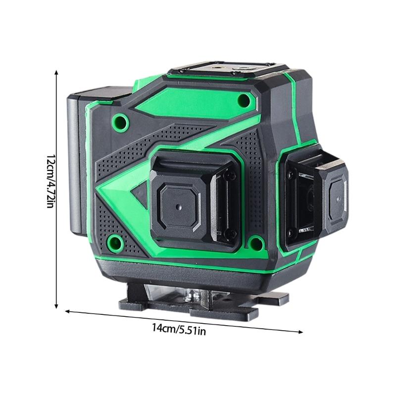 12 Line Leveling Level with ±1mm/ Accuracy and Waterproof Design for Construction Use