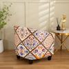 Club Chair Slipcover Stretch Armchair Covers Printed Tub Chair Cover Sofa Cover Spandex Couch Covers for Bar Counter Living Room
