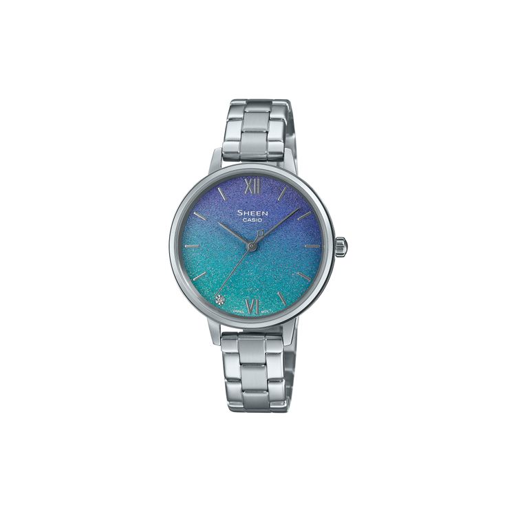 

Casio Sheen Cosmic Starry Sky Theme Fashion Minimalist Thin Quartz Watch Women watches Blue SHE-4548D-2A Blue Dial