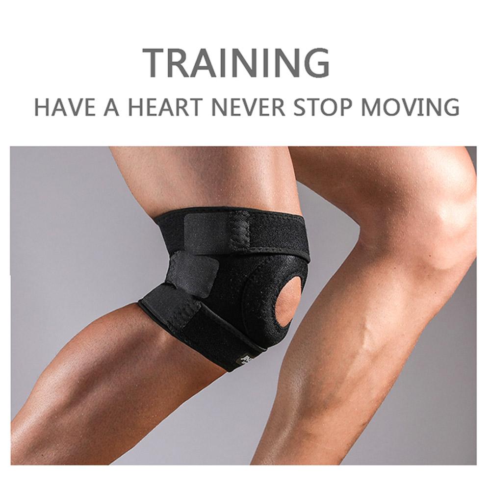1 stk JINGBA Knebeskytter Stabilisator Fitness Knebeskyttere Justerbar Kompresjons Knestøtte for Trening