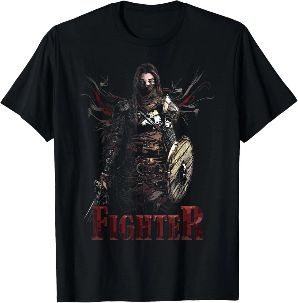 Human Fighter Tabletop RPG Fantasy Roleplaying Gamer Graphic T-Shirt