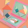 Drewniana układanka magnetyczna Tangram Puzzle Książka Zabawki edukacyjne dla dzieci Dziecko Dziecko przenośne Montessori Nauka Inteligencja