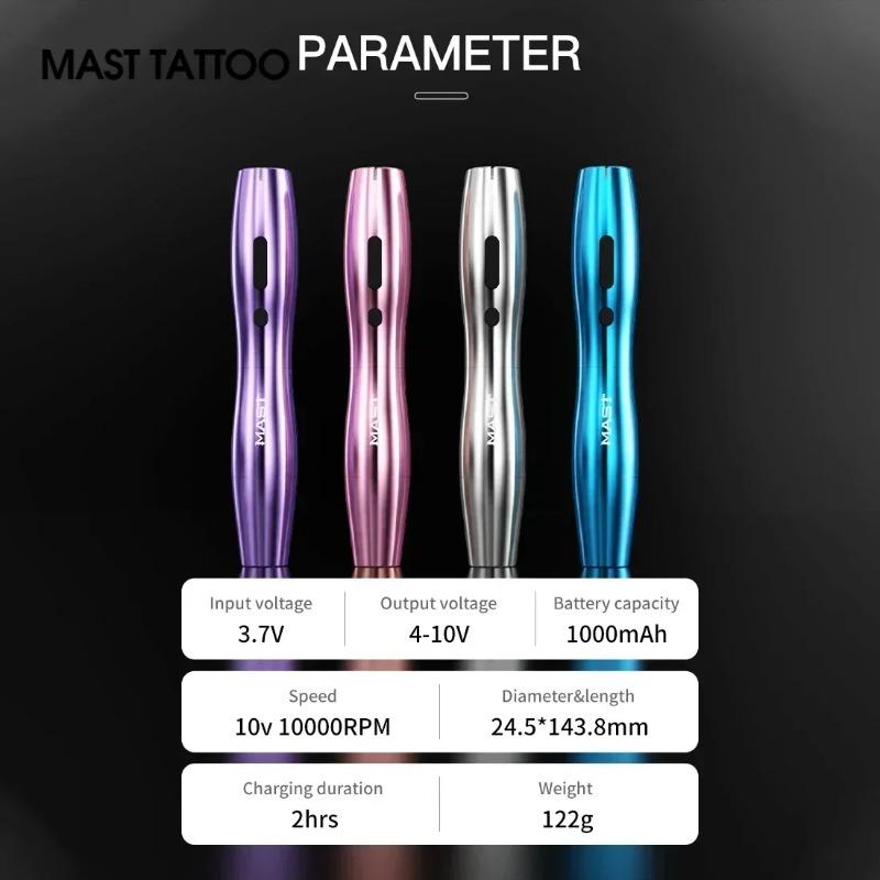 Wireless Rotary Tattoo Pen Machine - Rechargeable Dual Battery, Tattoo Equipment for Artists
