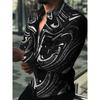 Fashion Men's Designer Starry Sky Purple Blue Gold Luxury Social Men's Shirt Lapel Large Size Casual Dot Print Long Sleeve Top
