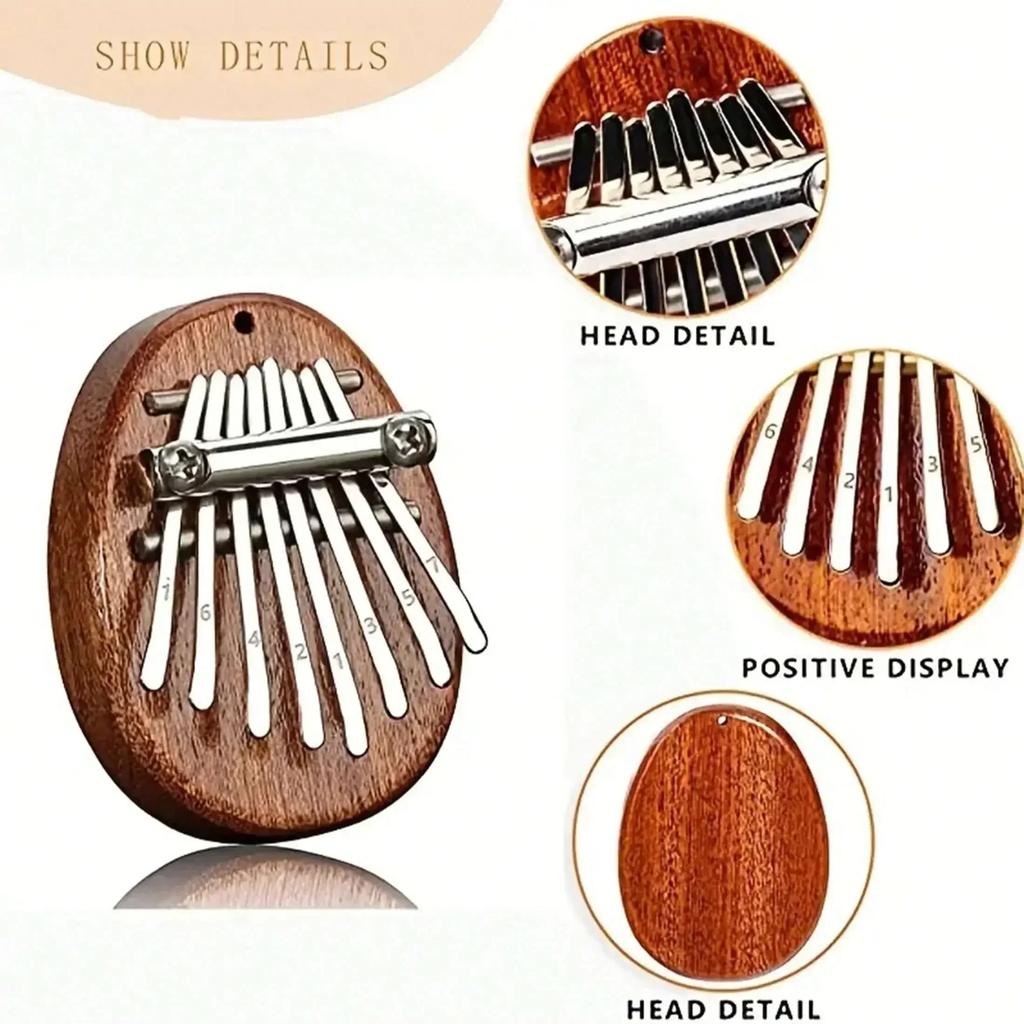 1pc-8 Key Mini Wooden Kalimba High Quality Exquisite Finger Thumb Piano Marimba Musical Good Accessory Pendant Gift