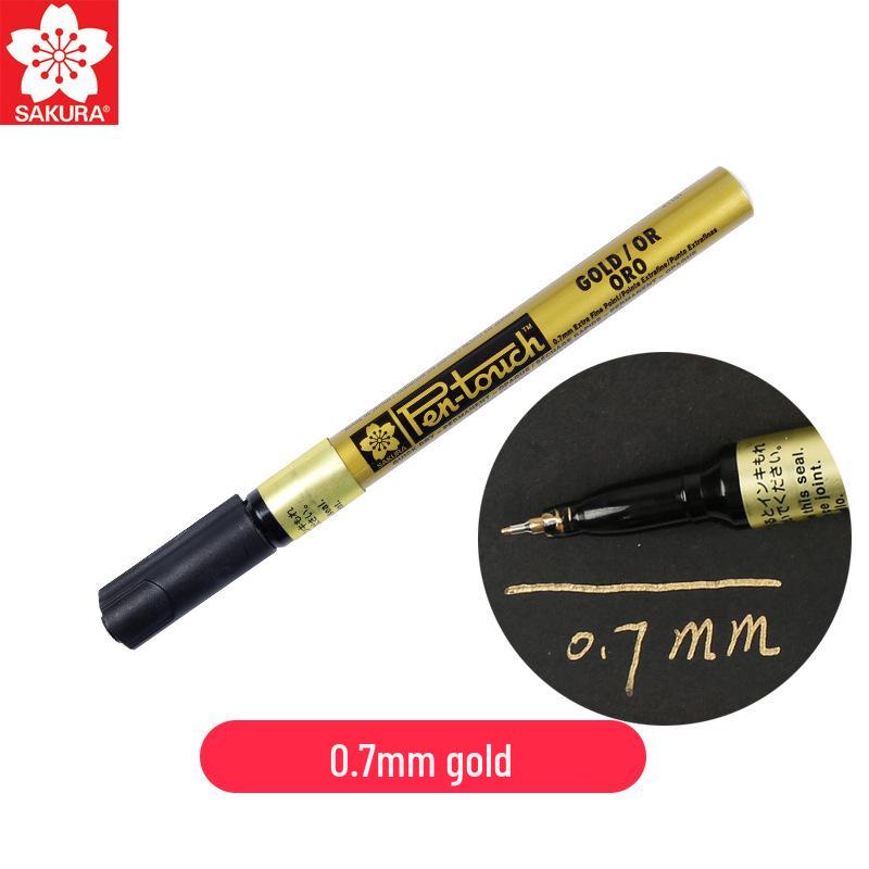 

Japan Sakura Gold & White Oil-Based Paint Pen Set for Black Card Art & Drawing