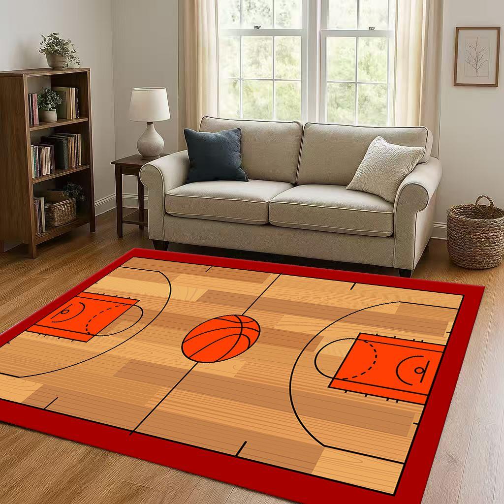 27 Style Basketball Court Art Living Room Non Slip Area Rug Soft Carpet for Bedroom Playroom Sofa,Easy Clean Home Decor Doormat