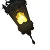 Reusable Halloween Table Centerpieces 3D Printed Gothic Flickering Flame Lantern, Vintage LED Wall Sconce Decor, Flameless Candle Lights Hanging