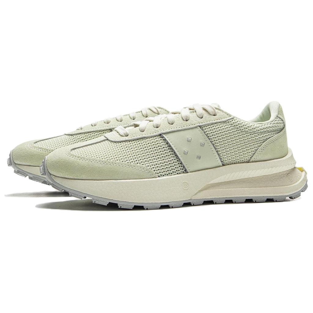 Li Ning Light Boat Reflective Trendy Wear-Resistant Non-Slip Low-Top Casual Shoes Unisex Casual Shoes Soft-Water-Green AZGV055-5