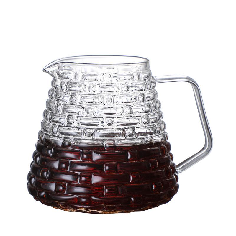 Новый матовый стеклянный кофейник V60 фильтр-чашка кофейный набор сервировочный горшок ручной заварки 600ml